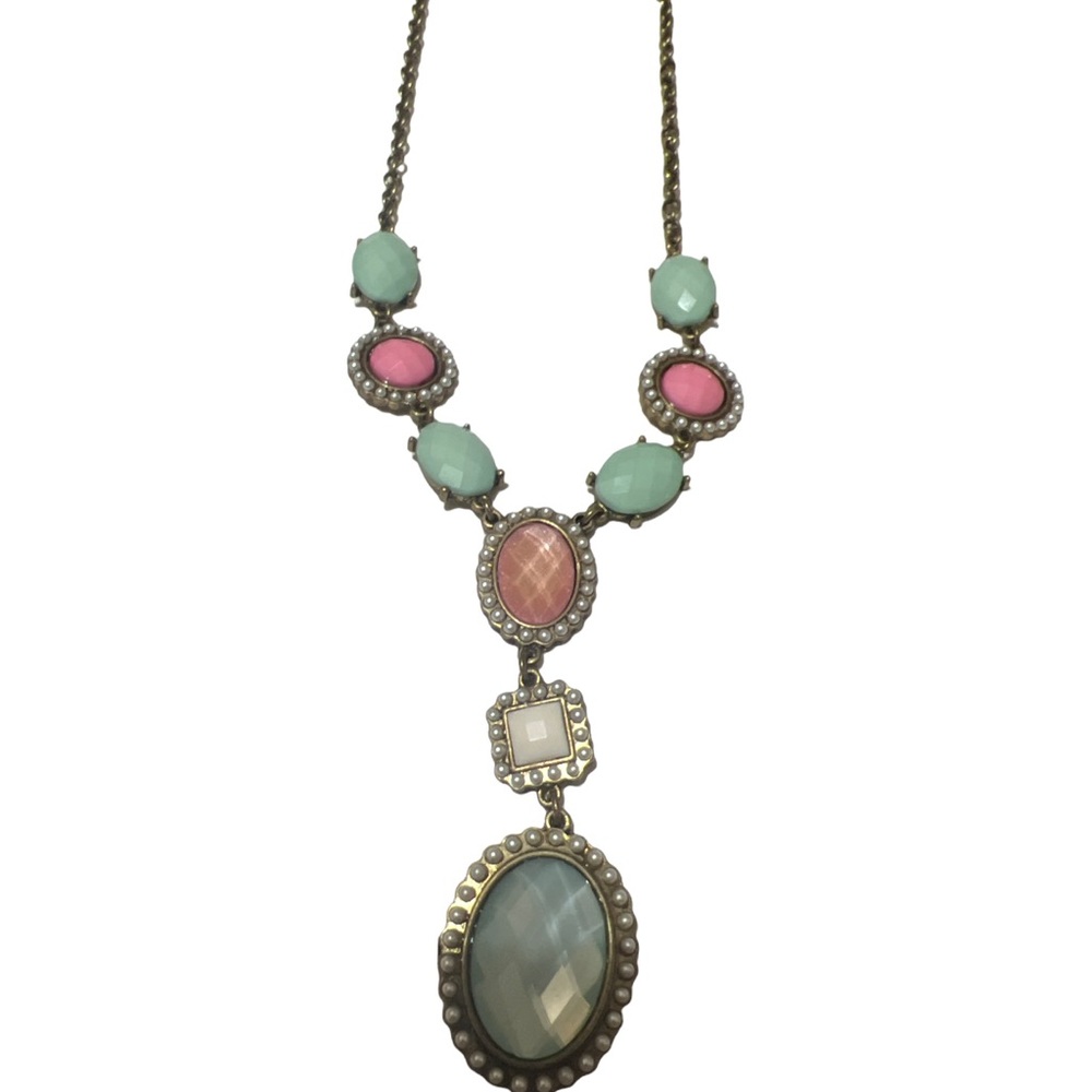 Ballet Beaded Chain Statement Necklace, Pastels, NWT